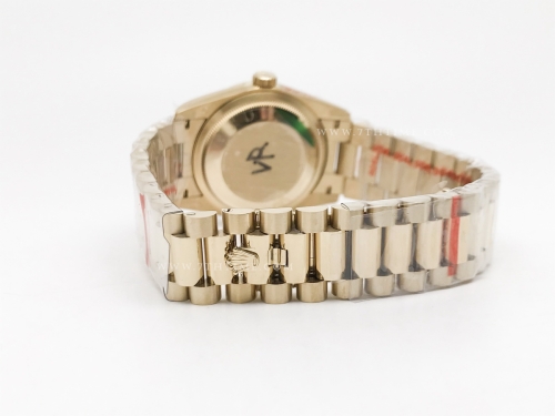 DayDate 36mm Wt 904L Flt YG/YG Green/Bag QF VR3255