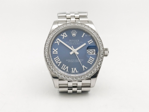 DateJust 278384RBR Midsize 31mm Jub Dia SS/SS Blue/Rm THB A2671
