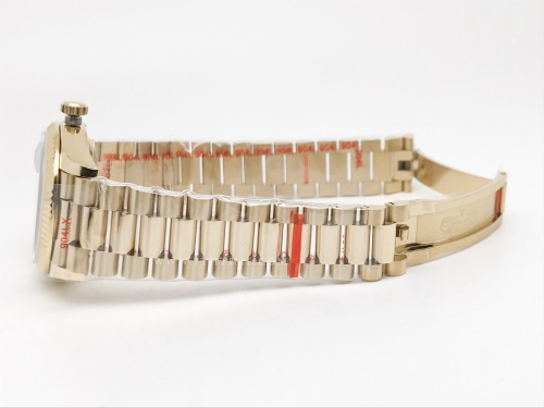 DayDate 36mm Wt 904L Flt YG/YG G-Green/Dia QF VR3255