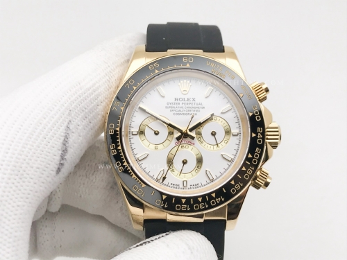 Daytona 126518 CER YG/RU Wht/Stk GDF A3836