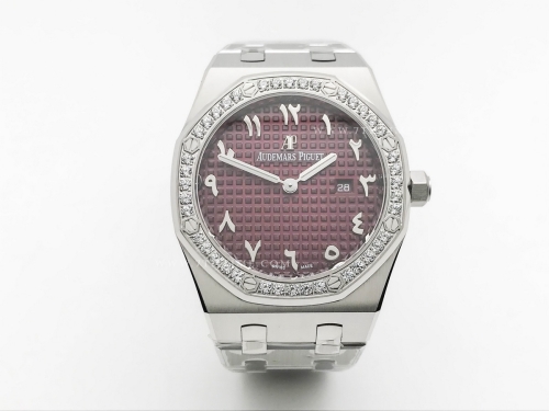 Royal Oak Ladies 67651BC Dia SS/SS Red/Ara ZF Sw Qtz
