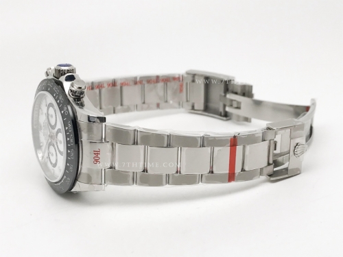 Daytona 116500 904L CER SS/SS Wht/Stk GMF A7750