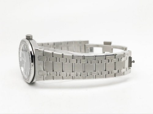 Royal Oak Ladies 67651ST Dia SS/SS Blk/Stk ZF Sw Qtz