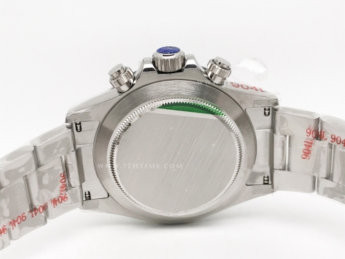 Daytona 116500 904L CER SS/SS Wht/Stk GMF A7750