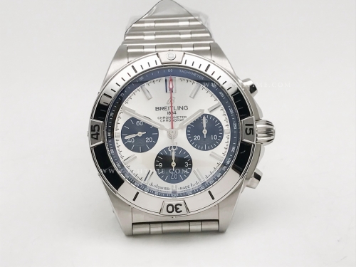 Chronomat B01 V2 SS/SS Silv/Blk/Stk TF Asia 7750