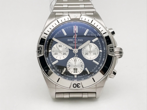 Chronomat B01 V2 SS/SS Blk/Silv/Stk TF Asia 7750