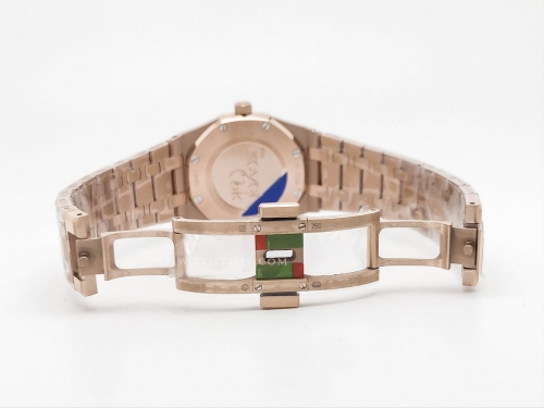 Royal Oak Ladies 67650OR RG/RG Blue/Stk ZF Sw Qtz