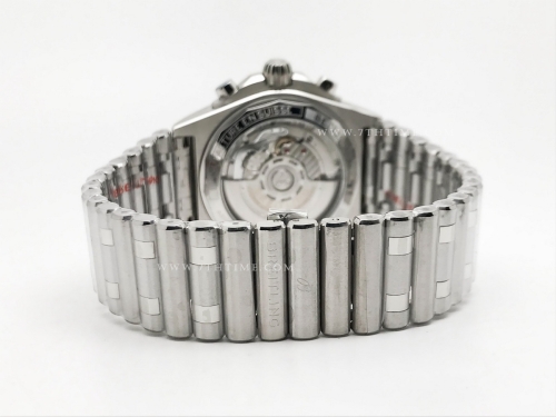 Chronomat B01 England SS/SS Wht/Stk BLS Asia 7750