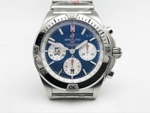 Chronomat B01 Italy SS/SS Blue/Stk BLS Asia 7750
