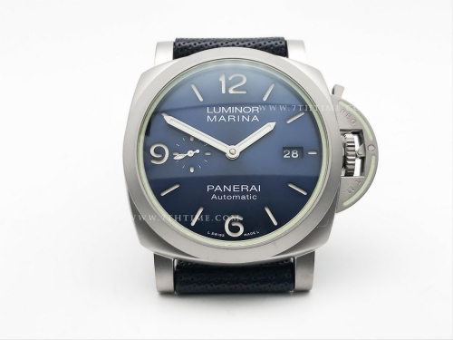 PAM1117 Lum. Marina Auto 44mm TI/NY Blue TTF P9010