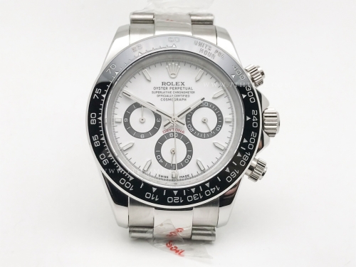 Daytona 126500 CER SS/S Wht/Stk GDF A3836