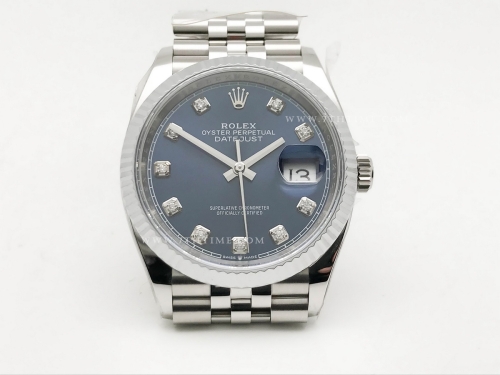 DJ 36mm Jub Flt 904L SS/SS Blue/Dia AR+ VR3235