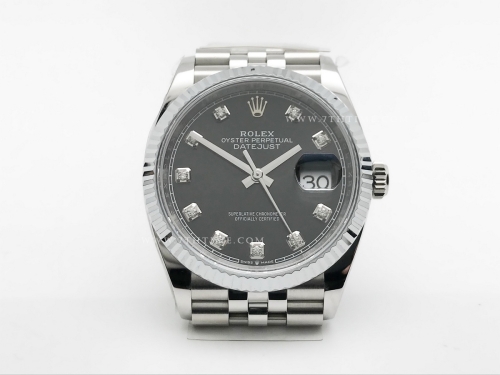 DJ 36mm Jub Flt 904L SS/SS Blk/Dia AR+ VR3235