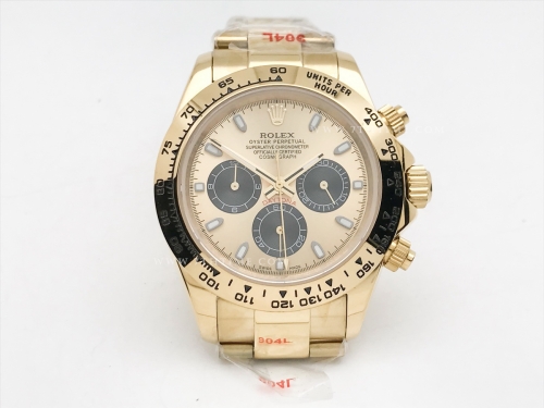 Daytona 116528 YG/YG Gold/Blk/Stk GDF A3836