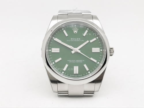 Oyster Pert. 41mm 124300 SS/SS Green EWE A3230