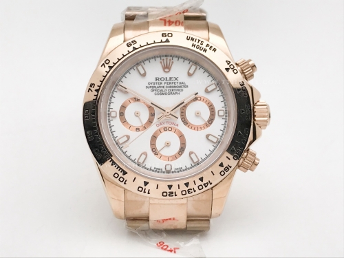 Daytona 116505 RG/RG White/Stk GDF A3836