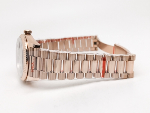 DayDate 36mm 128235 Wt 904L Flt RG/RG Grey/Stk QF VR3255