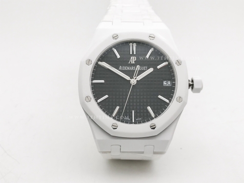 Royal Oak 41mm 15500 Wht CER/CER Blk APSF A4302