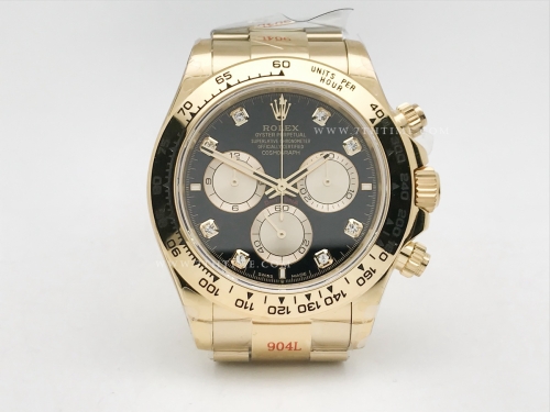 Daytona 126508 YG/YG Blk/Gold/Dia 904L GMF GM4131