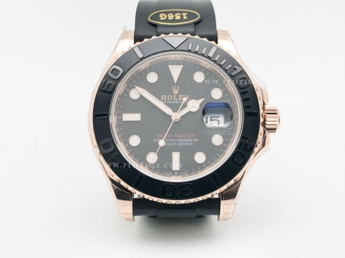 YachtMaster 126655 40mm Wt RG/RU Blk KF VR3235