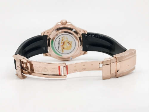 YachtMaster 126655 40mm Wt RG/RU Blk KF VR3235