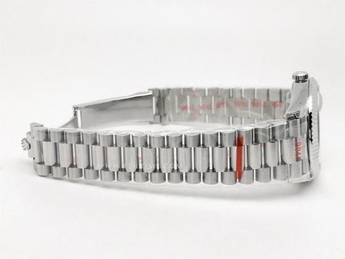 DayDate 40mm 228239 904L Flt Wt SS/SS Blk/Dia Noob A2836