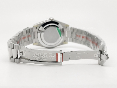 DayDate 40mm 904L Flt Wt SS/SS Green/Rm Noob A2836