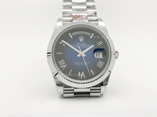 DayDate 40mm 904L Flt Wt SS/SS O-Blue/Rm Noob A2836