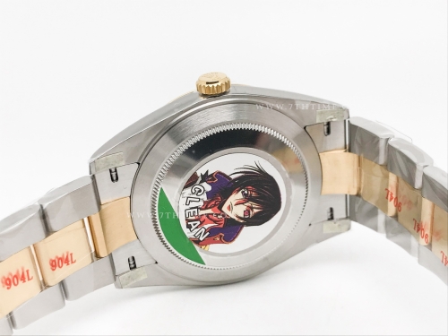 DJ2 41mm Oys Flt 904L YG/SS Gold/Stk Clean VR3235