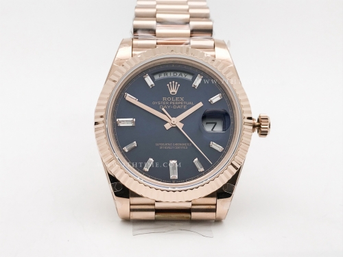 DayDate 40mm Flt RG/RG Blue/Dia BPF VR3255