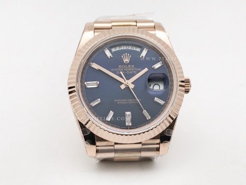 DayDate 40mm Flt RG/RG Blue/Dia GMF A2836