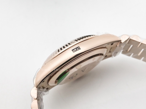 DayDate 40mm Flt RG/RG Blue/Dia BPF A2836