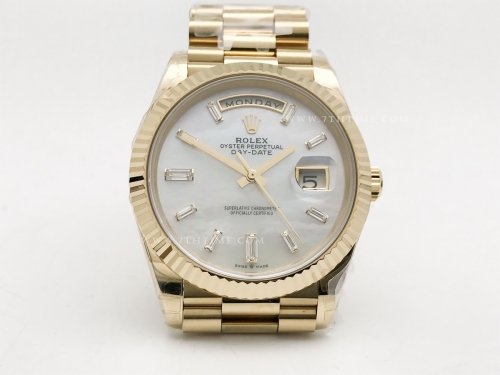 DayDate 228238 40mm 904L Flt Wt YG/YG M-Wht/Dia Noob A2836