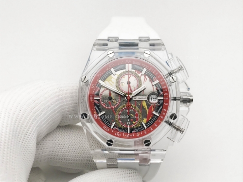 AP ROO Chronograph AET CO/RU Red-Wht/Stk APF A3126 Mod