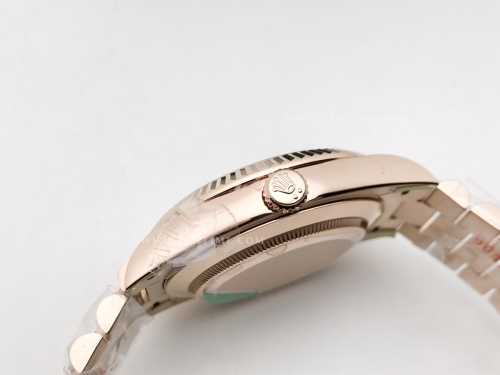 DayDate 228235 40mm 904L Flt Wt RG/RG Brn/Stk Noob A2836