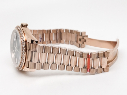 DayDate 40mm Flt Dia RG/RG Blue/Dia BPF A2836