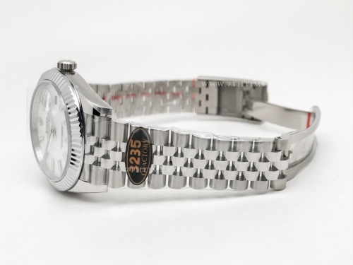 DJ2 126334 41mm Jub Flt 904L SS/SS Wht/Stk JQF VR3235