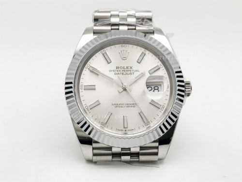 DJ2 126334 41mm Jub Flt 904L SS/SS Silv/Stk JQF VR3235