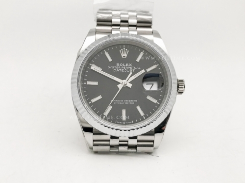 DJ 126234 36mm Jub Flt 904L SS/SS Blk/Stk JQF VR3235