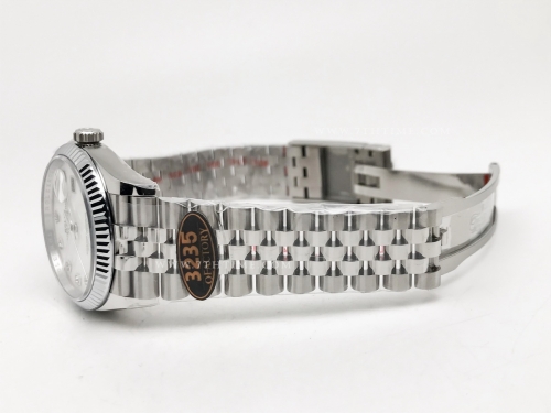 DJ 126234 36mm Jub Flt 904L SS/SS W-MOP/Dia JQF VR3235