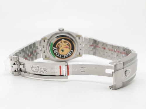 DJ 126234 36mm Jub Flt 904L SS/SS Grey/Rm JQF VR3235