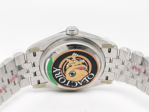 DJ 126234 36mm Jub Flt 904L SS/SS Grey/Rm JQF VR3235