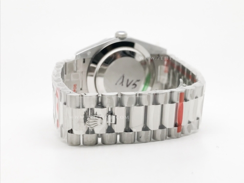 DayDate 40mm 904L Flt SS/SS Wht/Stk GMF A2836