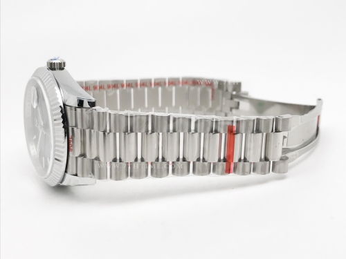 DayDate 40mm 904L Flt SS/SS Blue/Stk GMF A2836