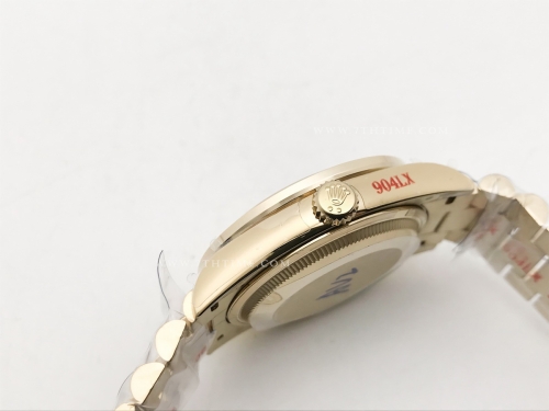 DayDate 128398TBR 36mm Wt 904L Dia YG/YG M-Wht/Dia GMF A2836