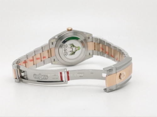 DJ2 41mm Oys Flt 904L RG/SS Silv/Dia Clean VR3235