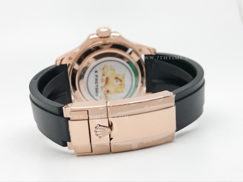 YachtMaster 116695 40mm Wt Dia RG/RU Blk KF VR3235