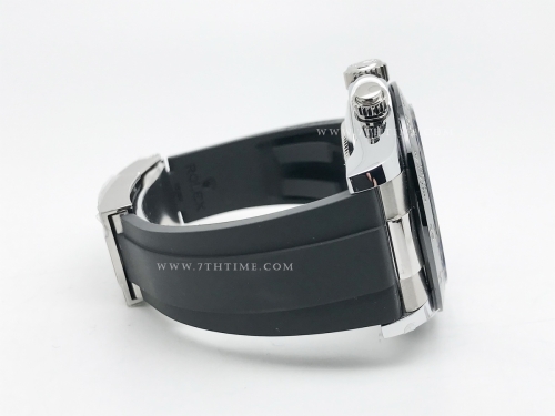 Daytona 116519 904L Wt SS/RU Grey/Stk SWF SH4130