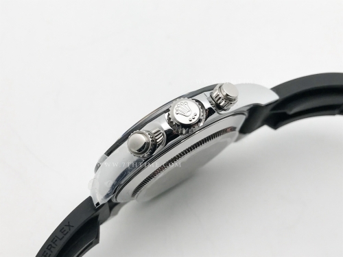 Daytona 116519 904L Wt SS/RU Grey/Stk SWF SH4130