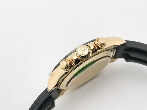 Daytona 116518 904L Wt YG/RU Gold/Stk SWF SH4130